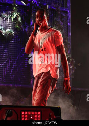 Coachella 2017 - Settimana 2 - Giorno 1 - spettacoli con: Travis Scott dove: Indio, California, Stati Uniti quando: 21 Apr 2017 Credit: WENN.com Foto Stock