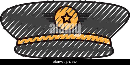 Ufficiale dell'esercito icona hat Illustrazione Vettoriale