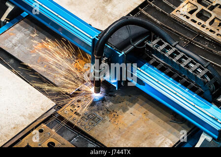 Laser macchina di metallo Foto Stock