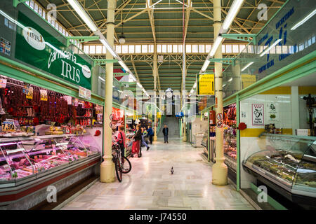 Mercado El Fontan, ghisa Art Nouveau mercato coperto da Javier Aguirre, 1882-1885, Oviedo, Asturias, Spagna Foto Stock