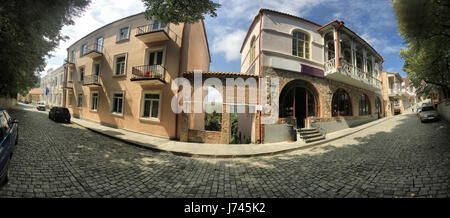 Vecchia strada di Signagi, Georgia Foto Stock