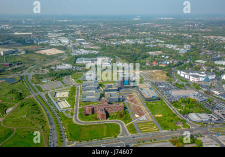 Thyssenkrupp trimestre, Thyssenkrupp Industrial Solutions AG, ThyssenKrupp Systems & Services GmbH, ThyssenKrupp quartier generale, Essen Essen, Ruhrgebiet, Foto Stock