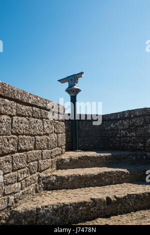 Vista da San Marino fortezza sulla costa Adriatica, Italia Foto Stock