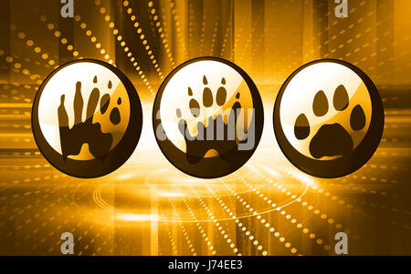 Emblema i pulsanti icona tasti pittogramma il pittogramma del commercio illustrazione del simbolo Foto Stock