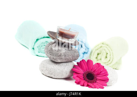 Accessori Accessori asciugamano spa sorgente minerale medicinale wellness a molla Foto Stock