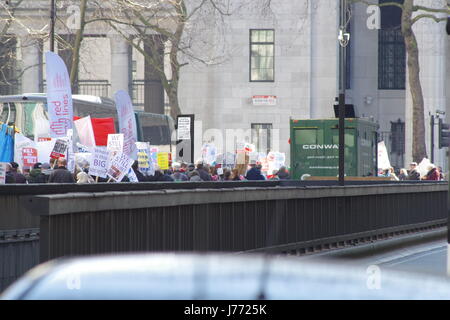 La protesta di alloggiamento a Londra 2016 Foto Stock