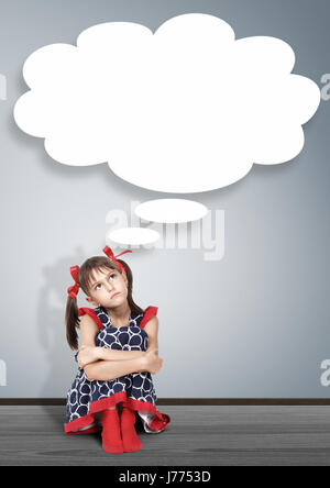 Considerato il pensiero di capretto con fumetto pensiero Foto Stock