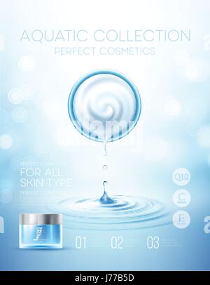 Design prodotto cosmetici pubblicità. Illustrazione Vettoriale Illustrazione Vettoriale