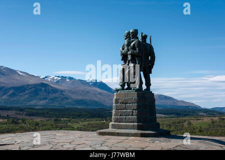 Il memorial commado da Sutherland vicino a Spean Bridge nelle Highlands scozzesi Foto Stock