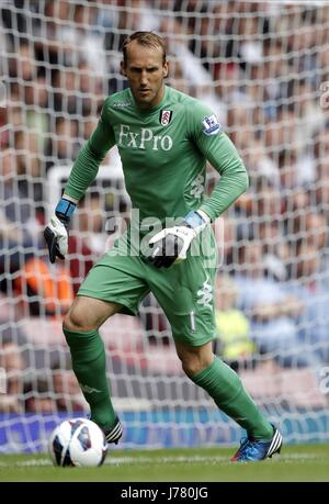 MARK SCHWARZER Fulham FC UPTON PARK London Inghilterra 01 Settembre 2012 Foto Stock