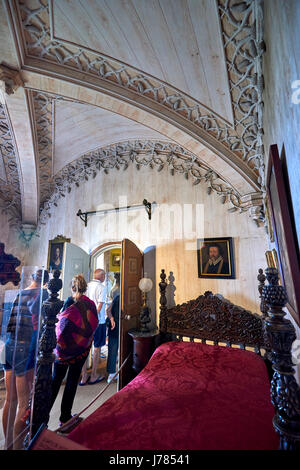 La pena Palace è un castello Romanticist in São Pedro de Penaferrim, nel comune di Sintra, Portogallo. Foto Stock