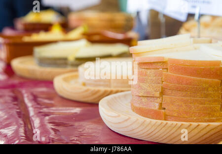 Formaggi assortiti da Badajoz, Extremadura. Foto Stock