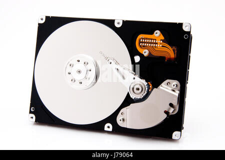 La riflessione difetto aperto fissato-disk drive hard disk hard drive blu computer PC Foto Stock