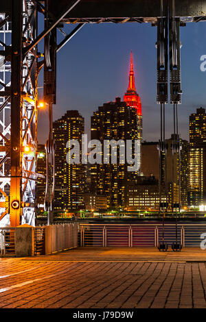 New York Gantry Plaza del Parco Statale di Long Island, regine Foto Stock