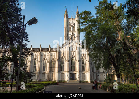 St. la cattedrale di san Paolo è una cattedrale anglicana notare per la sua architettura gotica si trova a Kolkata, West Bengal, India, Foto Stock