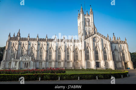 St. la cattedrale di san Paolo è una cattedrale anglicana notare per la sua architettura gotica si trova a Kolkata, West Bengal, India, Foto Stock