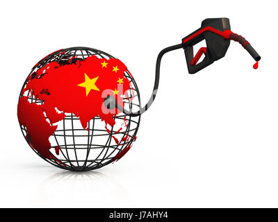 La Cina ha bisogno di carburante - crisi petrolifera Foto Stock