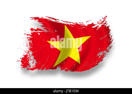 Bandiera Viet Nam vietnam bandiera nazionale Viet Nam vietnam soffiare pittogramma nazionale Foto Stock