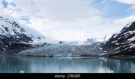 Reid ghiacciaio nel Parco Nazionale di Glacier Bay, Alaska Foto Stock