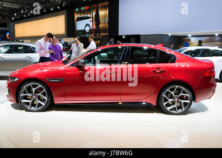 Bruxelles - Jan 19, 2017: Jaguar XE auto presso il Motor Show di Bruxelles Foto Stock