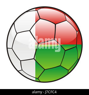 Illustrazione a sfera bandiera madagascar vector sport sport soccer football sport Foto Stock