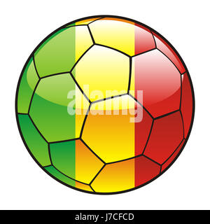 Illustrazione isolato bandiera icona mali sport sport soccer football sport sport Foto Stock
