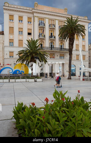 Passeggiata principale nella citta di Spalato, Dalmazia, Croazia Foto Stock