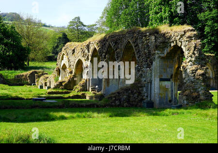 Le rovine di Hailes Abbazia, Gloucestershire Foto Stock