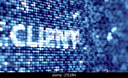 Blu brillante tecnologia client schermo Foto Stock