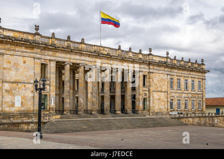 Nazionale colombiano Capitol e congresso situato in Piazza Bolivar - Bogotà, Colombia Foto Stock