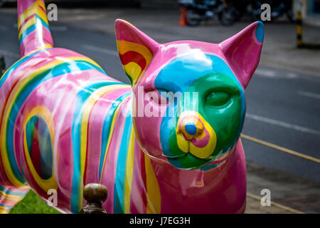 Cat la scultura al Parco Gatti - Cali, Colombia Foto Stock