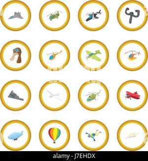 Icona di aviazione cerchio Illustrazione Vettoriale