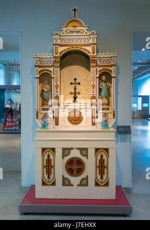 Corpus Domini altare in mostra al Museo delle Culture Europee a Dahlem, Berlino, Germania Foto Stock
