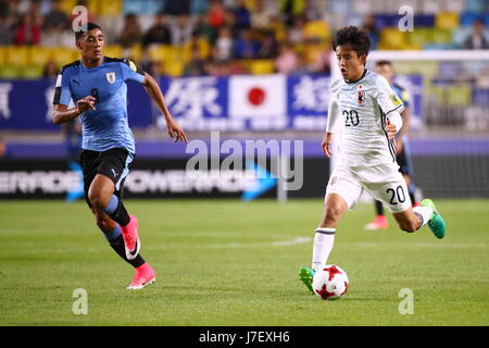 Suwon, Corea del Sud. Xxiv Maggio, 2017. Takefusa Kubo (JPN) Calcio/Calcetto : 2017 FIFA U-20 World Cup Gruppo D match tra Uruguay - Giappone a Suwon World Cup Stadium di Suwon, Corea del Sud . Credito: Sho Tamura AFLO/sport/Alamy Live News Foto Stock