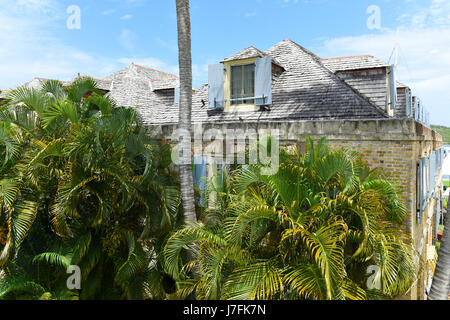 Nelson's Dockyard in English Harbour, Antigua, Isole Sottovento, West Indies, dei Caraibi e America centrale Foto Stock