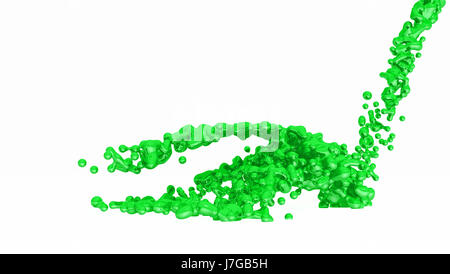 Verde bolla d'onda sorgente acqua minerale acqua rinvio movimento di spostamento Foto Stock