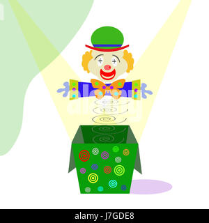 Colore di intrattenimento clown clown toy illustrazione celebrazione di partito Foto Stock