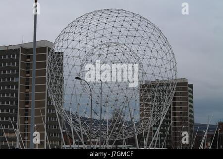 "L'aumento" Scultura, Belfast, Irlanda Foto Stock