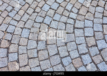 Pavimento di granito nella città di Budapest, capitale di Ungheria Foto Stock