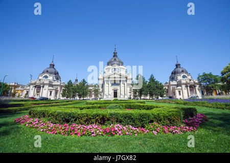 Medicinali Szechenyi Bagni Termali e Spa, Budapest, Ungheria. Foto Stock