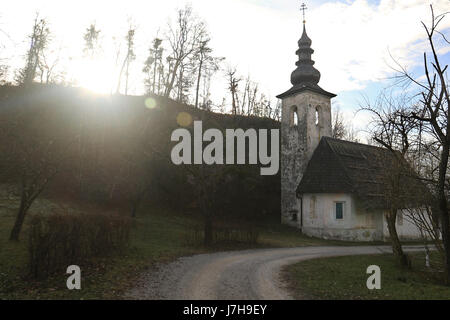 La chiesa di San Lenart in Slovenia. Foto Stock