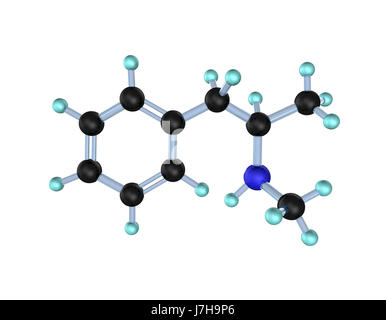 Molecola metanfetamine Foto Stock