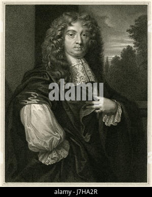 Antica incisione 1825, John Maitland. John Maitland, primo Duca e 2° Conte di Lauderdale, terzo signore Thirlestane (1616-1682), è stato un uomo politico scozzese, e leader all'interno del Ministero della Cabala. Fonte: incisione originale. Foto Stock