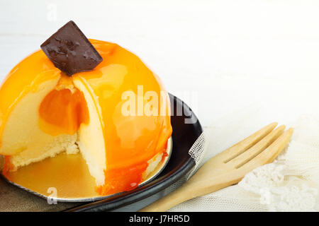 Farcite orange cheesecake con il cioccolato Foto Stock