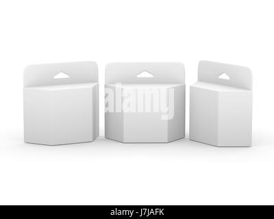 Vuoto bianco stampante la cartuccia di inchiostro confezione del prodotto con percorso di clipping, confezione con slot per appendere pronto per il suo design e artigianato Foto Stock