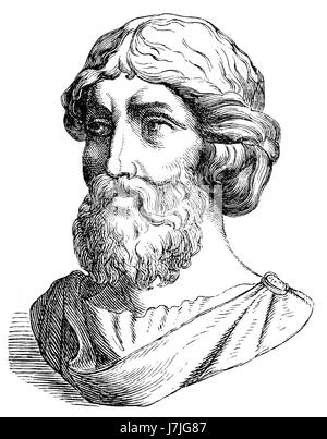 Pitagora di Samo, Ionio un filosofo greco, matematico Foto Stock
