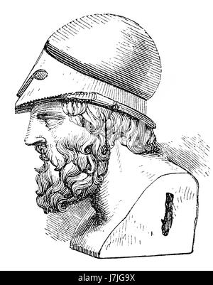 Aristides, 530-468 A.C. un antico statista ateniese Foto Stock