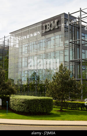 Praga, Repubblica Ceca - 22 Maggio: IBM logo aziendale sulla sede, 17 maggio 2017 a Praga, Repubblica Ceca. Foto Stock