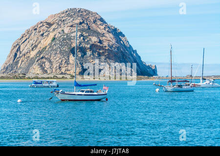 Barche a Morro Bay, California Foto Stock