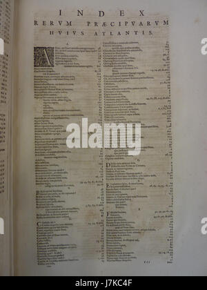 Atlas maior 1655 vol 10 Novus Atlas Sinensis indice P1080375 Foto Stock